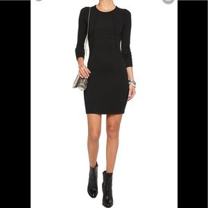 IRO Baldie Panelled Wool-blend Pique Mini Dress